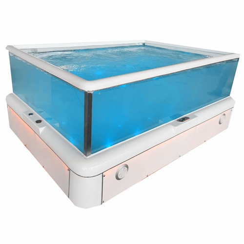 Customized Tempered Glassed Swimming Pool Bubble LED Lights Acrylic Base baby swimming pool